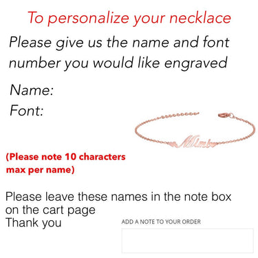Cute n Sweet Personalized Necklace - Sizing for Babies to Young Girls